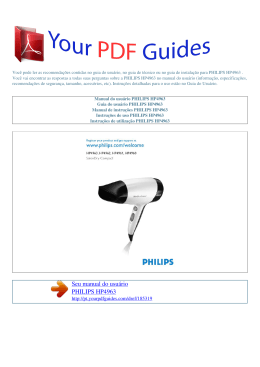 Manual de instruções PHILIPS HP4963