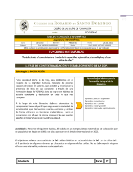 FUNCIONES MATEMÁTICAS 1. FASE DE CONTEXTUALIZACIÓN Y