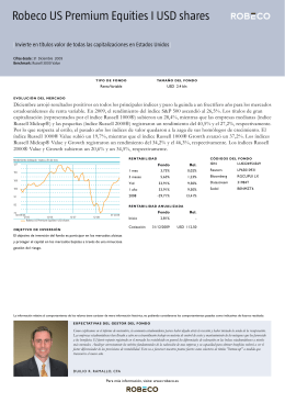 Robeco US Premium Equities I USD shares
