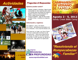 Flyer Campamento Familias 2012