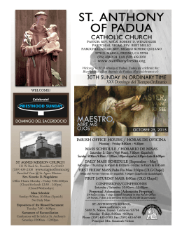 10/25/15 - St. Anthony of Padua Catholic Church