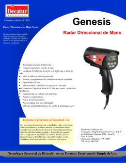 Folleto Radar Genesis Handheld Directional Rapid