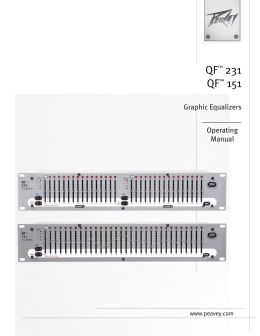 Operating Manual Graphic Equalizers