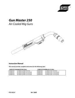 Gun Master 250 - ESAB Welding & Cutting Products