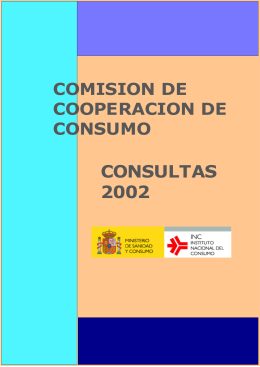 2002 - Agencia Española de Consumo, Seguridad Alimentaria y