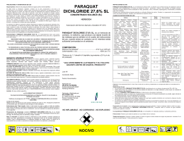 paraquat dichloride 27,6% sl - Servicio Agrícola y Ganadero