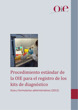 Procedimiento estándar de la OIE para el registro de los kits de