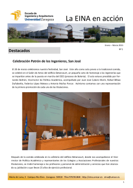 Enero- Marzo 2015 - EInA - Universidad de Zaragoza
