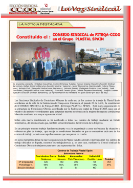 Constituido el : - CCOO de Catalunya