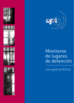 Monitoring Guide Spanish - Association for the Prevention of Torture