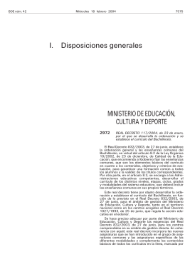 Real Decreto 117/2004, de 23 de enero, por el que se desarrolla la