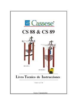 CS88 / CS 89 - Livro Tecnico de Instruccciones
