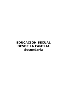 Educación sexual desde la familia (secundaria)