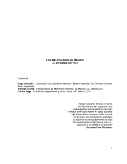 los delfinarios en mexico un informe critico - Burica Press -