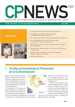 CPNews22_es - Regional Activity Centre for Cleaner Production