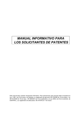 Manual de Patentes - Cámara de Comercio de Zamora
