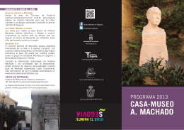 A. MACHADO - Segovia Cultura Habitada