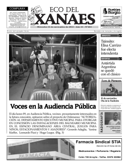 Eco del Xanaes - El Portal de Noticias de la Ciudad de Arroyito