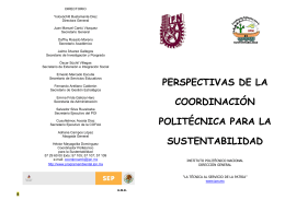 perspectivas de la coordinación politécnica para la sustentabilidad