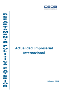 Actualidad Empresarial Internacional - Febrero 2014