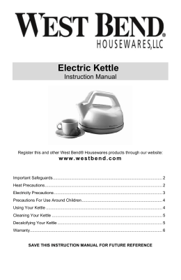 Electric Kettle - West Bend®