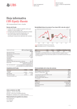 Hoja informativa UBS Equity Russia