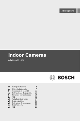 Safety instructions - Bosch Security Systems