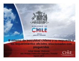 El sistema de inocuidad chileno y su respuesta a los