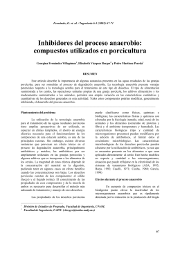 Inhibidores del proceso anaerobio: compuestos