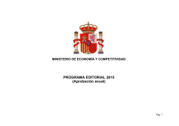 PROGRAMA EDITORIAL 2015 - Ministerio de Economía y