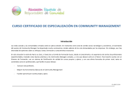 curso certificado de especialización en community