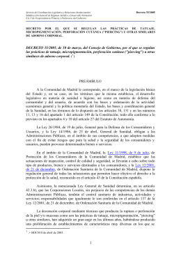Decreto 35/2005, de 10 de marzo, por el que se regulan