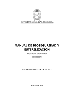 manual de bioseguridad y esterilizacion