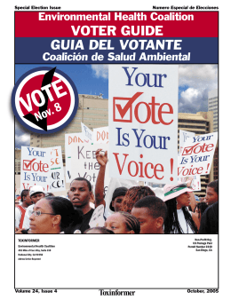 VOTER GUIDE GUIA DEL VOTANTE Nov. 8