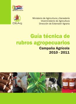guia tecnica.cdr - Ministerio de Agricultura y Ganadería