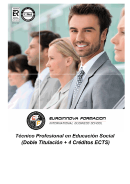 Técnico Profesional en Educación Social (Doble Titulación + 4