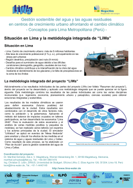 Metodología - Lima Water Project