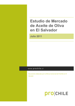 Estudio de Mercado de Aceite de Oliva en El Salvador