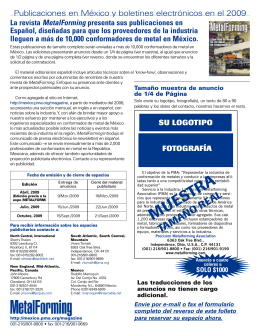 MUESTRA - PMA México ...Sirviendo a la Industria Metálica de