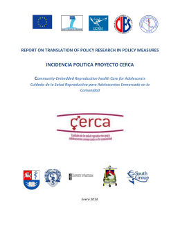 Incidencia Poltica Proyecto CERCA, CERCA