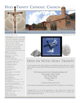 March 16, 2014 - Holy Trinity Parish