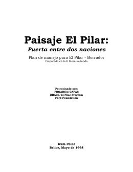Plan de Manejo El Pilar - BRASS/El Pilar Program
