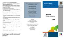 Tríptico: “Agenda Internacional, 2009”