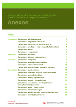 Anexos - Global Disaster Preparedness Center