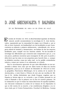 D. JOSÉ ARECHAVALETA Y BALPARDA