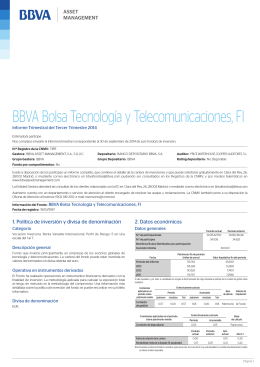 BBVA Bolsa Tecnología y Telecomunicaciones, FI