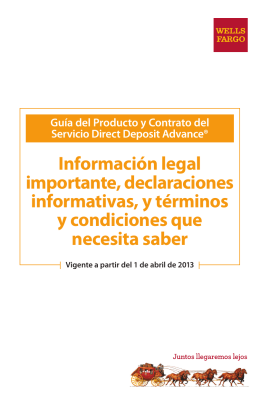 Información legal importante, declaraciones informativas, y términos