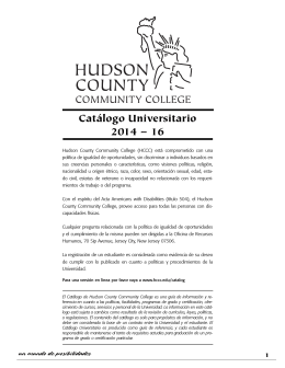 HCCC College Catalog-2006-08 - Hudson County Community