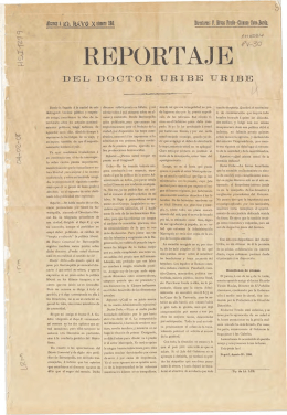 Reportaje del doctor Uribe Uribe : 20 de Agosto de 1898