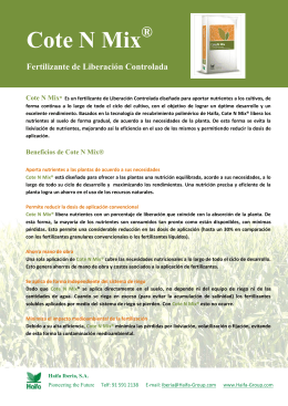 Cote N Mix folleto reducido - Semillas y cereales La Bernardona